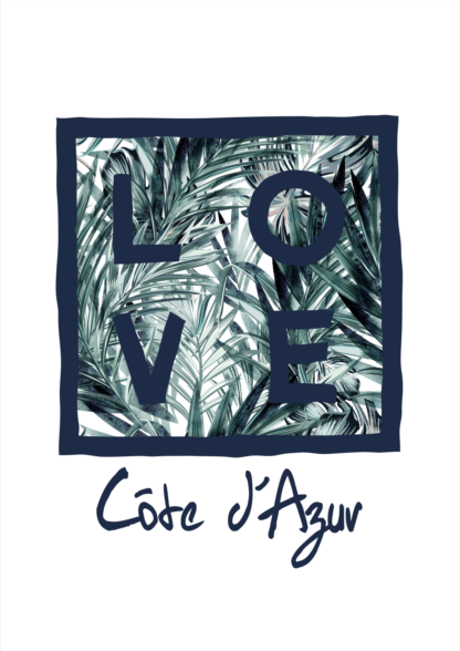 Affiche LOVE - A4 - Jungle - Côte d'Azur